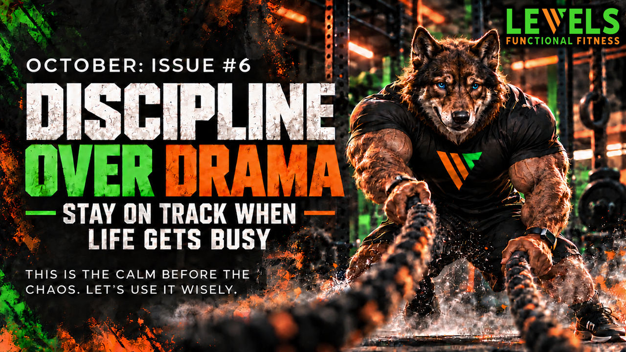 October Issue 6 newsletter ad: Discipline Over Drama. Stay on track when life gets busy. Choose your October focus.